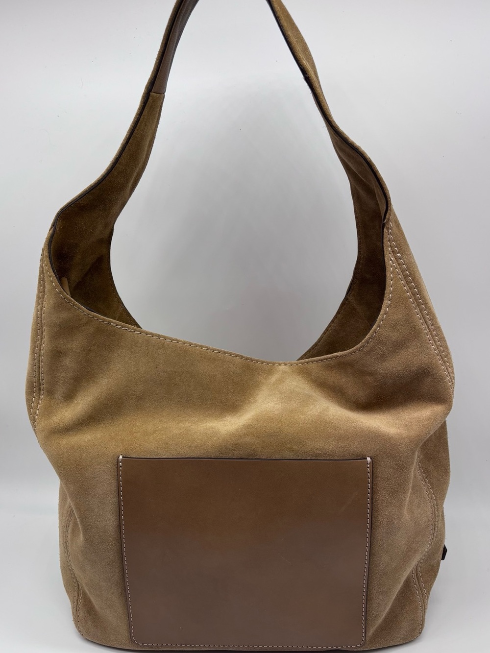 Michael Kors Lena Slouchy Suede Hobo Bag - Camel/Brown
